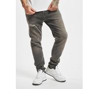 Bequeme Jeans 2Y PREMIUM "2Y Premium Herren Destroyed Slim Fit Denim", Herren, Gr. 32/32, Länge 32, grau, 97% Baumwolle, 3% Elasthan, unifarben, Jeans (38059954-32) grau