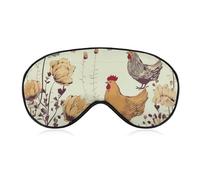 Bequeme Augenmaske zum Schlafen, Junggesellinnenabschied, Schmetterlinge unter Blumen, bedruckt, lichtblockierend, Augenabdeckung mit verstellbarem Riemen, Augenklappen, Augenbinde für Büro,