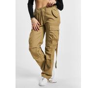 bequeme Brandit Damen Jeans Reißverschluss Taschen mit Baumwolle Beige 34