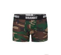 bequeme Brandit Herren Boxershorts Logo 2er-Pack Baumwolle Woodland Darkcamo S