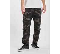Cargohose BRANDIT "Brandit Brandit Kombi Basic Pants", Herren, Gr. L, US-Größen, schwarzcamo, 100% Baumwolle, unifarben, normal, Hosen Cargohose (41930034-L) schwarzcamo