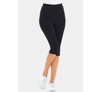 Leggings GOLDNER "Bequeme Capri-Leggings", Damen, Gr. 44, N-Gr, schwarz, Obermaterial: 95% Baumwolle CO. 5% Elasthan EL., Hosen Leggings (94256942-44) schwarz