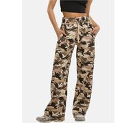 bequeme DEF Damen Hose Kordelzug mit Baumwolle Camouflage S