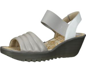 Bequeme FLY London Sandalen Schlupfschuhe für Damen P501414 001 Silber 41