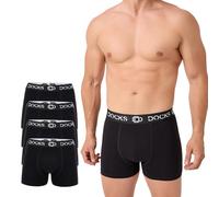 DOCKS Herren Baumwolle Boxershorts 8/16er Pack - Schwarz, Komfort-Schnitt, Atmungsaktiv, mit Elasthan (DE/NL/SE/PL, Alphanumerisch, M, Regular, Regular, 8, Schwarz)