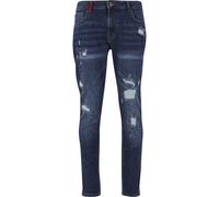 Bequeme Jeans 2Y PREMIUM "2Y Premium 2Y EMILIO RIPPED SLIM FIT JEANS", Herren, Gr. 31, Normalgrößen, midblau, 98% Baumwolle, 2% Elasthan, unifarben, Jeans (64508763-31) midblau