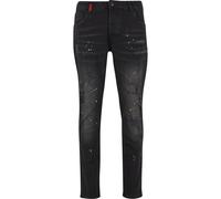 Bequeme Jeans 2Y PREMIUM "2Y Premium 2Y LEONARDO RIPPED SLIM FIT JEANS", Herren, Gr. 32, Normalgrößen, schwarz, 98% Baumwolle, 2% Elasthan, unifarben, Jeans (95934835-32) schwarz