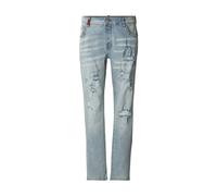 Bequeme Jeans 2Y PREMIUM "2Y Premium 2Y LEONARDO RIPPED SLIM FIT JEANS", Herren, Gr. 36, Normalgrößen, iceblau, 98% Baumwolle, 2% Elasthan, unifarben, Jeans (67350417-36) iceblau
