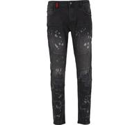 Bequeme Jeans 2Y PREMIUM "2Y Premium 2Y SANTI BIKER SLIM FIT JEANS", Herren, Gr. 28, Normalgrößen, schwarz, 98% Baumwolle, 2% Elasthan, unifarben, Jeans (28409941-28) schwarz