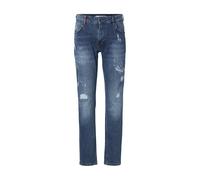 Bequeme Jeans 2Y PREMIUM "2Y Premium FRANCISCO DESTROYED SLIM FIT JEANS", Herren, Gr. 34, Normalgrößen, blau (midblau), 98% Baumwolle, 2% Elasthan, unifarben, Jeans (71707404-34) midblau