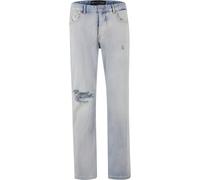 Bequeme Jeans 2Y PREMIUM "2Y Premium Herren 2Y Destroyed Baggy Jeans", Herren, Gr. 30, Normalgrößen, blau, 98% Baumwolle, 2% Elasthan, unifarben, normal, Jeans (95926961-30) blau