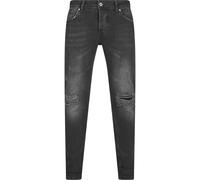 Bequeme Jeans 2Y PREMIUM "2Y Premium Herren 2Y Skinny Fit Jeans", Herren, Gr. 38, Normalgrößen, grau (schwarz), 97% Baumwolle, 3% Elasthan, unifarben, Jeans (46579323-38) schwarz