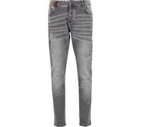 Bequeme Jeans 2Y PREMIUM "2Y Premium JULIO RIPPED SLIM FIT JEANS", Herren, Gr. 36, Normalgrößen, grau, 98% Baumwolle, 2% Elasthan, unifarben, Jeans (45034826-36) grau