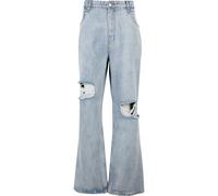 Bequeme Jeans 2Y STUDIOS "2Y Studios 2Y Anduin Ripped Baggy Jeans", Herren, Gr. 29, Normalgrößen, blau (lightblau), 100% Baumwolle, unifarben, Jeans (86240235-29) lightblau