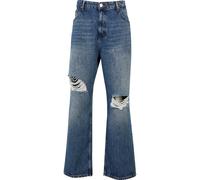 Bequeme Jeans 2Y STUDIOS "2Y Studios 2Y Anduin Ripped Baggy Jeans", Herren, Gr. 30, Normalgrößen, blau, 100% Baumwolle, unifarben, Jeans (74099550-30) blau