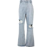 Bequeme Jeans 2Y STUDIOS "2Y Studios 2Y Anduin Ripped Baggy Jeans", Herren, Gr. 33, Normalgrößen, lightblau, 100% Baumwolle, unifarben, Jeans (86240235-33) lightblau