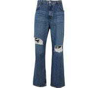 Bequeme Jeans 2Y STUDIOS "2Y Studios 2Y Anduin Ripped Baggy Jeans", Herren, Gr. 34, Normalgrößen, blau (midblau), 100% Baumwolle, unifarben, Jeans (92483016-34) midblau
