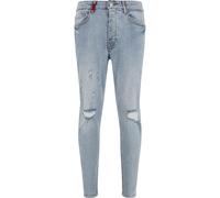 Bequeme Jeans 2Y STUDIOS "2Y Studios 2Y Destroyed Slim Fit Jeans", Herren, Gr. 30, Normalgrößen, blau (lightblau), 98% Baumwolle, 2% Elasthan, unifarben, Jeans (18008959-30) lightblau