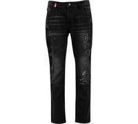 Bequeme Jeans 2Y STUDIOS "2Y Studios 2Y EMILIO RIPPED SLIM FIT JEANS", Herren, Gr. 38, Normalgrößen, schwarz, 98% Baumwolle, 2% Elasthan, unifarben, Jeans (29812145-38) schwarz