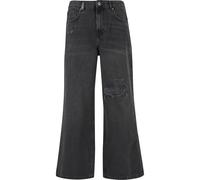 Bequeme Jeans 2Y STUDIOS "2Y Studios Diala Wide Baggy Jeans", Damen, Gr. 24, Normalgrößen, grau (washed grau), 100% Baumwolle, unifarben, Jeans (34315245-24) washed grau