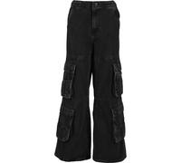 Bequeme Jeans 2Y STUDIOS "2Y Studios Mara Cargo Baggy Jeans", Damen, Gr. 28, Normalgrößen, schwarz, 100% Baumwolle, unifarben, Jeans (97612322-28) schwarz