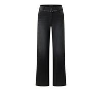 Bequeme Jeans AENGELS "AENGELS Liz Belt", Damen, Gr. 36/30, Länge 30, anthra washed, 65.5% Baumwolle, 32% Polyester, 2.5% Elasthan, unifarben, normal, Jeans (91055732-36) anthra washed