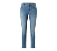 Bequeme Jeans AENGELS "AENGELS Skinny Ankle Zip", Damen, Gr. 38, Normalgrößen, blau (dirty blau used destroyed), 89% Baumwolle, 8% Polyester, 3% Elasthan, unifarben, Jeans (74095958-38) dirty blau use