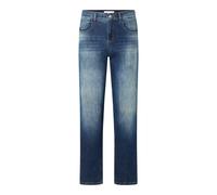 Bequeme Jeans AENGELS "AENGELS Straight", Damen, Gr. 36/30, Länge 30, blau (mid blau dirty used destroyed), 91% Baumwolle, 6% Polyester, 3% Elasthan, unifarben, normal, Jeans (64170215-36) mid blau di