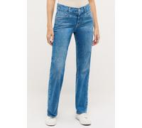 Bequeme Jeans ANGELS "Liz Modern", Damen, Gr. 40, Länge 30, light blau random used, Denim/Jeans, Obermaterial: 89% Baumwolle, 8% Polyester, 3% Elasthan, unifarben, relaxed fit lang, Jeans, mit Stretch