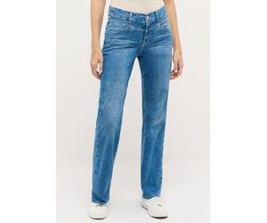 Bequeme Jeans ANGELS "Liz Modern", Damen, Gr. 44, Länge 28, light blau random used, Denim/Jeans, Obermaterial: 89% Baumwolle, 8% Polyester, 3% Elasthan, unifarben, relaxed fit lang, Jeans, mit Stretch