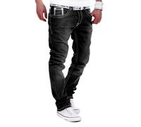 Bequeme Jeans BEHYPE "Stitch", Herren, Gr. 31, Länge 32, schwarz, 98% Baumwolle, 2% Elasthan, Jeans, mit dicken Kontrastnähten (93921229-31) schwarz