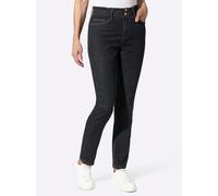 Bequeme Jeans CLASSIC BASICS, Damen, Gr. 22, Kurzgrößen, schwarz (schwarz denim), 81% Baumwolle, 17% Polyester, 2% Elasthan, unifarben, lang, Jeans (58423165-22) schwarz denim