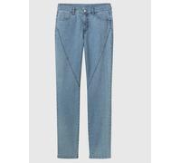 Bequeme Jeans CLASSIC BASICS, Damen, Gr. 28, Kurzgrößen, blau (blau, bleached), 81% Baumwolle, 17% Polyester, 2% Elasthan, unifarben, lang, Jeans (42929652-28) blau, bleached