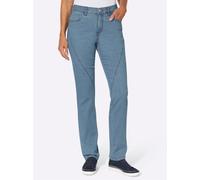 Bequeme Jeans CLASSIC BASICS, Damen, Gr. 56, Normalgrößen, blau (blau, bleached), 81% Baumwolle, 17% Polyester, 2% Elasthan, unifarben, lang, Jeans (65374646-56) blau, bleached