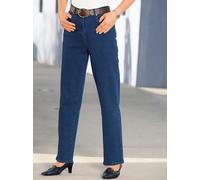 Bequeme Jeans CLASSIC, Damen, Gr. 18, Kurzgrößen, blau (blau, stone, washed), 78% Baumwolle, 20% Polyester, 2% Elasthan, unifarben, lang, Jeans (200595-18) blau, stone, washed