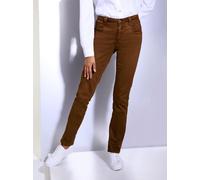 Bequeme Jeans CREATION L PREMIUM, Damen, Gr. 20, Kurzgrößen, braun, 63% Baumwolle, 35% Lyocell, 2% Elasthan, unifarben, lang, Jeans (53585049-20) braun