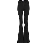 Bequeme Jeans DEF "DEF DEF Flared Bootcut Jeans", Damen, Gr. S, US-Größen, schwarz, 98% Baumwolle, 2% Elasthan, unifarben, Jeans (13844029-S) schwarz