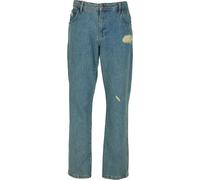 Bequeme Jeans DEF "DEF DEF Slim Fit Jeans", Herren, Gr. 32, Normalgrößen, vintage blau destroyed, 80% Baumwolle, 20% Polyester, unifarben, Jeans (71672824-32) vintage blau destroyed