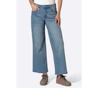 Bequeme Jeans HEINE, Damen, Gr. 42, Normalgrößen, blau, bleached, 98% Baumwolle, 2% Elasthan, unifarben, lang, Jeans (93006909-42) blau, bleached