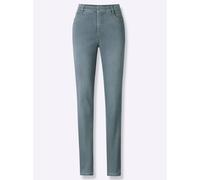 Bequeme Jeans INSPIRATIONEN, Damen, Gr. 36, Normalgrößen, blau (light grau, denim), 50% Baumwolle, 40% Lyocell, 7% Elastomultiester, 3% Elasthan, unifarben, lang, Jeans (51990135-36) light grau, denim