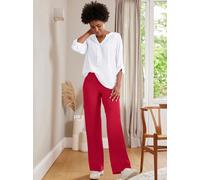 Bequeme Jeans INSPIRATIONEN, Damen, Gr. 36, Normalgrößen, rot, 96% Baumwolle, 4% Elasthan, unifarben, lang, Jeans (57062630-36) rot