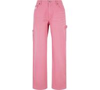 Bequeme Jeans KARL KANI "Karl Kani Damen Karl Kani OG Baggy Workwear Pants", Damen, Gr. XS, US-Größen, rose, 100% Baumwolle, unifarben, Jeans (62585339-XS) rose