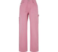 Bequeme Jeans KARL KANI "Karl Kani Damen Karl Kani OG Baggy Workwear Pants", Damen, Gr. XXS, US-Größen, rosa (rose), 100% Baumwolle, unifarben, Jeans (62585339-XXS) rose