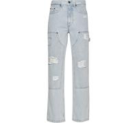 Bequeme Jeans KARL KANI "Karl Kani Herren", Herren, Gr. 38, Normalgrößen, bleached blau, 100% Baumwolle, unifarben, normal, Jeans (99999553-38) bleached blau
