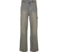 Bequeme Jeans KARL KANI "Karl Kani Herren KK OG Baggy Workwear Denim", Herren, Gr. 28, Normalgrößen, blau (vintageblau), 100% Baumwolle, Jeans (37782010-28) vintageblau