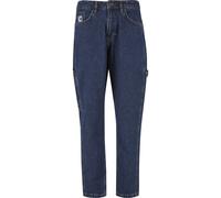 Bequeme Jeans KARL KANI "Karl Kani Herren KK Retro Tapered Workwear Denim", Herren, Gr. 34, Normalgrößen, rinse blau, 100% Baumwolle, unifarben, normal, Jeans (84236544-34) rinse blau
