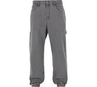 Bequeme Jeans KARL KANI "Karl Kani Herren KMI-PL063-010-06 KK Retro Baggy Workwear Denim", Herren, Gr. 34, Normalgrößen, light grau, 100% Baumwolle, unifarben, normal, Jeans Bequeme Jeans (17734327-34