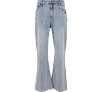 Bequeme Jeans KARL KANI "Karl Kani Karl Kani OG Denim Flared Pants", Herren, Gr. 28, Normalgrößen, bleached blau, 100% Baumwolle, unifarben, normal, Jeans (70838907-28) bleached blau