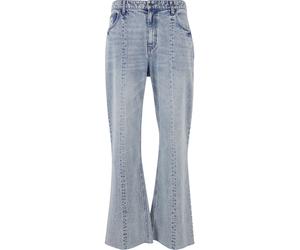 Bequeme Jeans KARL KANI "Karl Kani Karl Kani OG Denim Flared Pants", Herren, Gr. 30, Normalgrößen, blau (bleached blau), 100% Baumwolle, unifarben, normal, Jeans (70838907-30) bleached blau