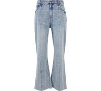 Bequeme Jeans KARL KANI "Karl Kani Karl Kani OG Denim Flared Pants", Herren, Gr. 34, Normalgrößen, bleached blau, 100% Baumwolle, unifarben, normal, Jeans (70838907-34) bleached blau